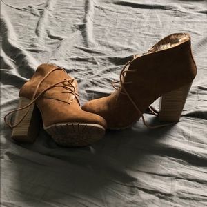 Leila stone faux fur lined booties